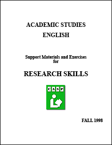 Academic Studies English - Research Skills book cover