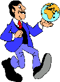 a man holding the world in his hand