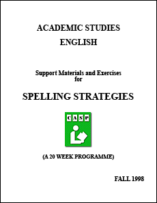 Academic Studies English - Spelling Strategies book cover