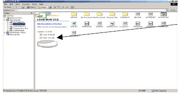 View of the disk drives in Program Files