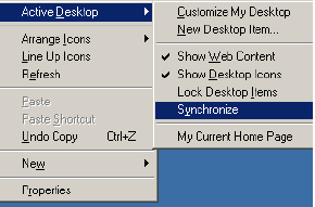 An example of the menu produced by right clicking