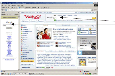 Yahoo homepage