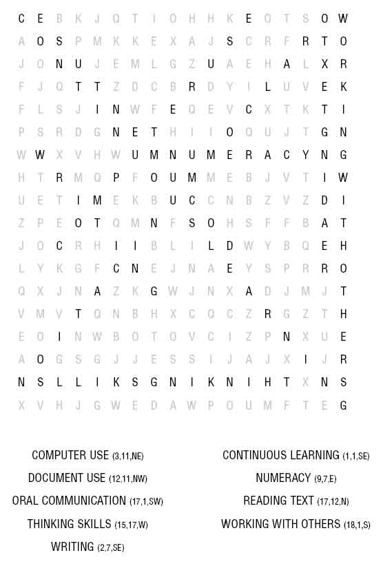 word search 1 answers