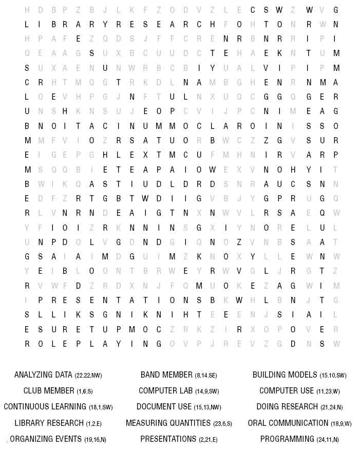 word search 3 answers