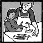 Clipart - woman and child