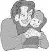 Clipart - female adlult and child