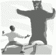 Clipart - man and a bear