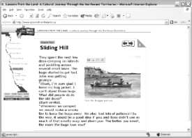 Copy of an Internet website page regarding Sliding Hill