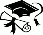 Clipart - Rolled diploma and a mortorboard cap