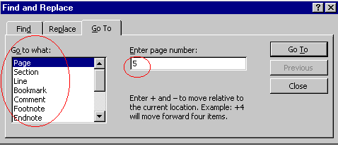Find and Replace Dialog Box