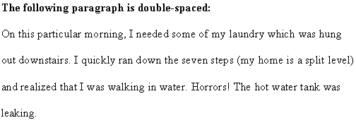 Double-spaced paragraph