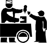 somebody buying ice cream