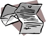 an open envelope and a letter