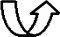 an arrow curving upwards