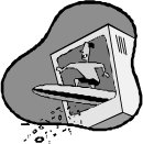someone surfing out of a monitor