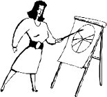 a woman giving a presentation