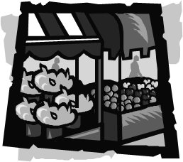 a vegetable stand