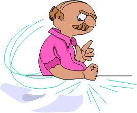 a man slamming his fist