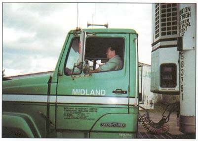 man driving a truck