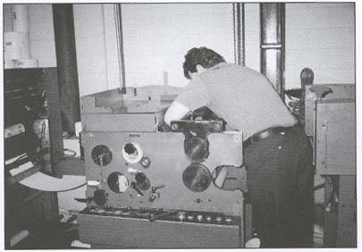 man working on machine