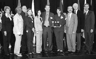 Members of the Plain-Language Project accepting the County Quality Award