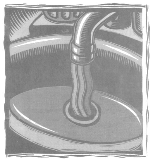 painting of a running water tap