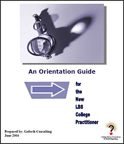 graphic: An Orientation Guide for the New LBS College Practitioner (book cover)