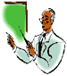 clipart graphic - male figure holding a pointer