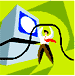 clipart graphic - a computer and a male figure