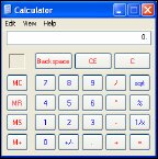 Screenshot of the calculator