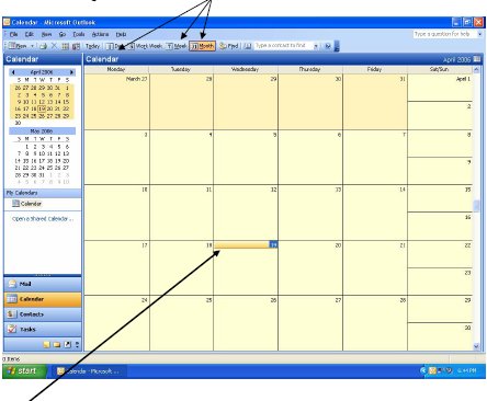 Screenshot of Microsoft Outlook Calendar