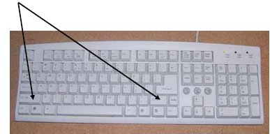 Location of the following keys on the keyboard: shift, spacebar, enter, backspace, delete and arrow keys