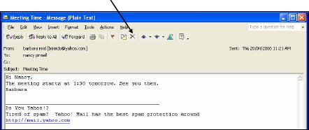 Screenshot of Microsoft Outlook Message window