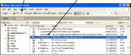 Screenshot of Microsoft Outlook