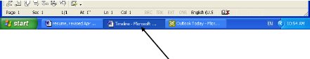 Screenshot of Microsoft Windows taskbar