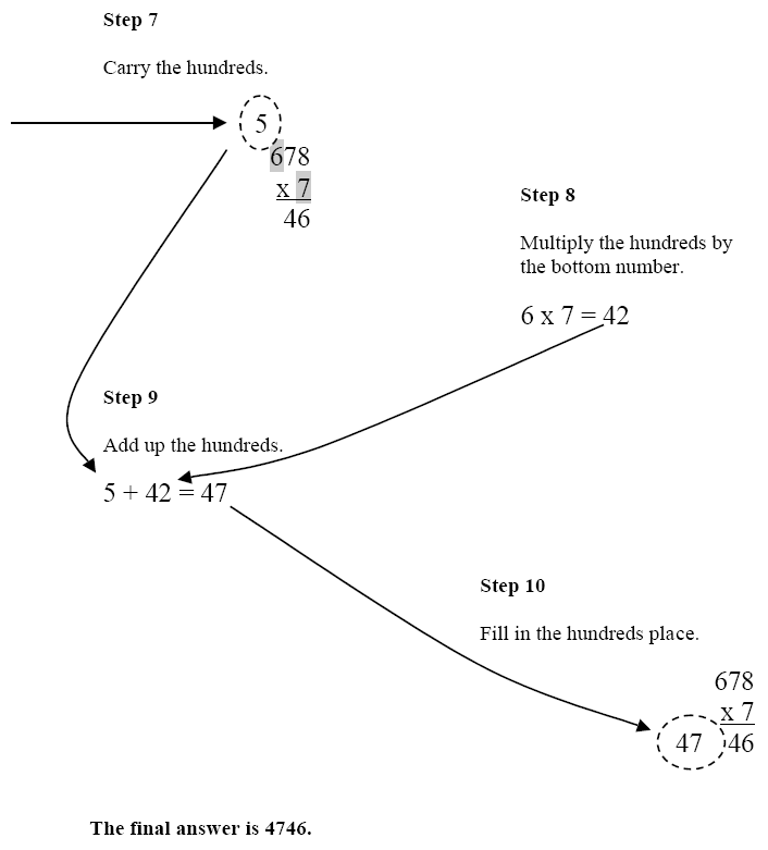 steps in multiplying in the hundreds