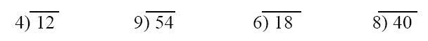 division equations