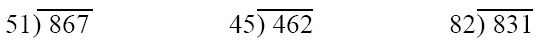 division equations