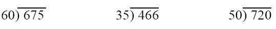 division equations