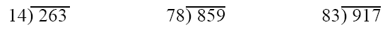 division equations