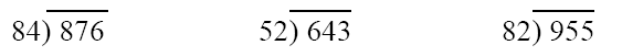 division equations