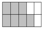 6 sections, 2 sections shaded