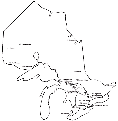 graphic - outline map of Ontario