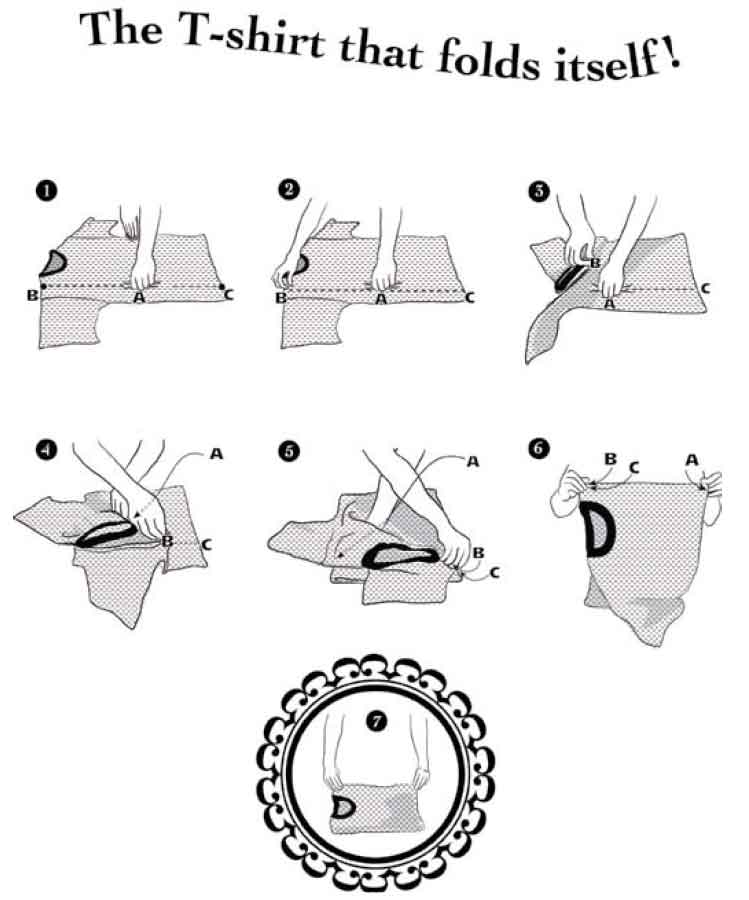 The t-shirt that folds itself instructions