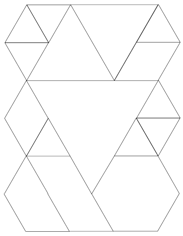 box of different triangle shapes