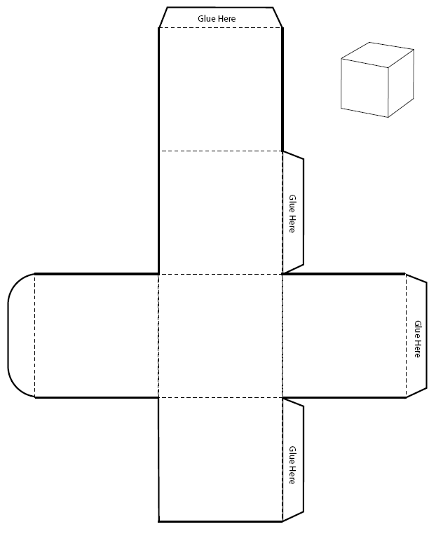 how to fold a shape to make a cube