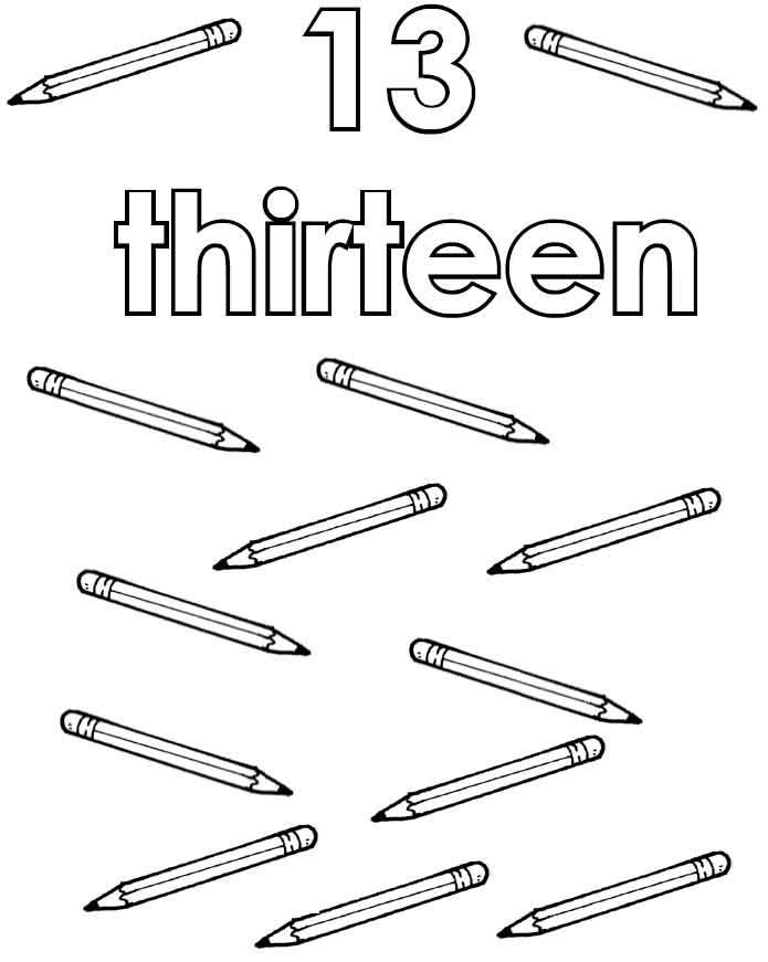 thirteen pencils