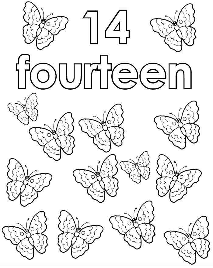 fourteen butterflies