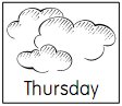 thursday - cloudy