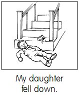 my daughter fell down